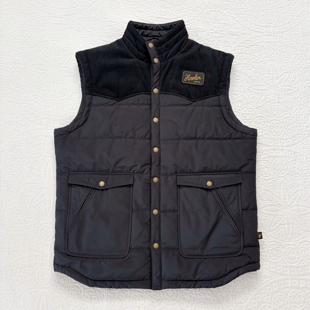Howler Brothers Men's Dark Blue Quilted Vest - Picture 2 of 6